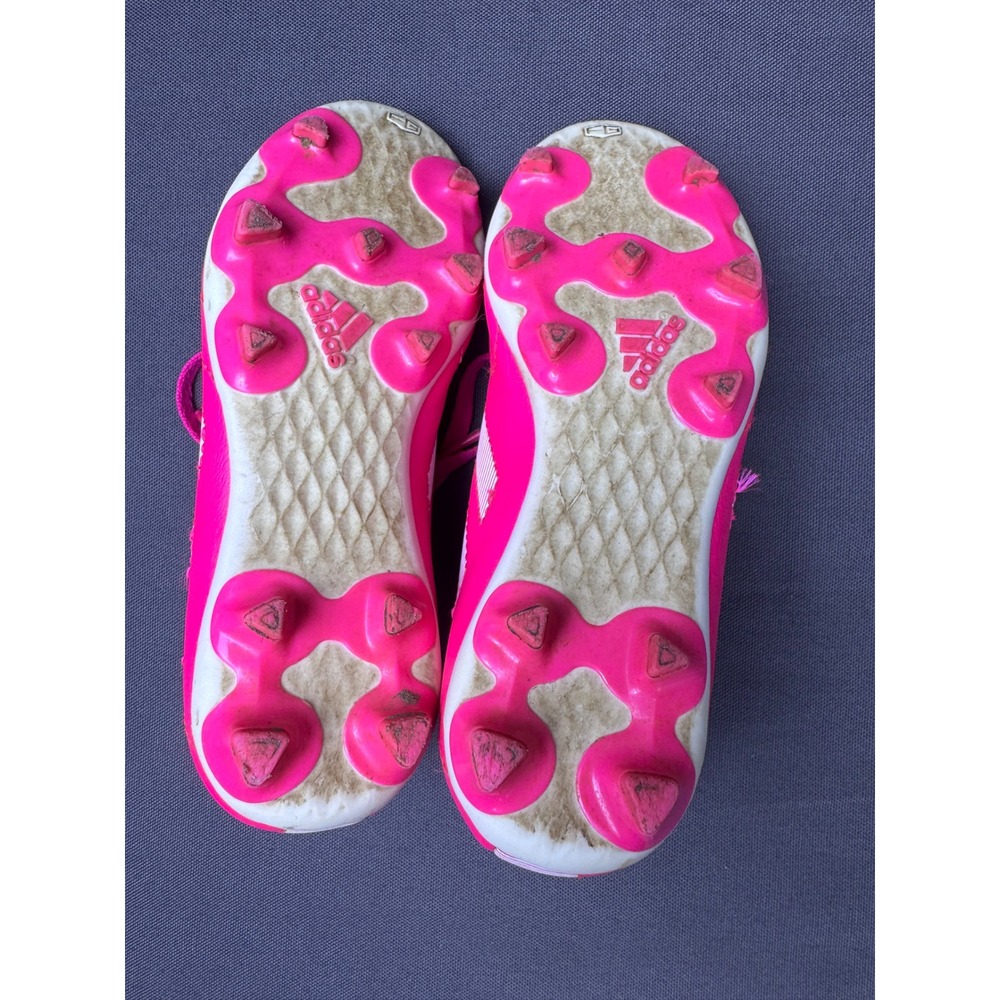 Adidas Kids Pink Soccer Cleats Youth Size 12K Bright Pink FG Cleats - Picture 5 of 7